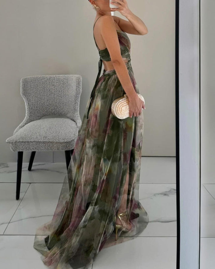 AURELIA - ELEGANT FLORAL MIDI DRESS