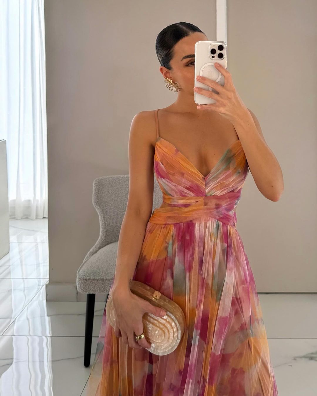 AURELIA - ELEGANT FLORAL MIDI DRESS