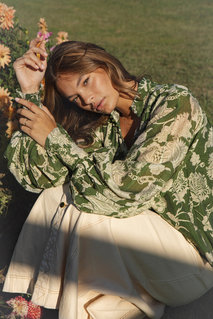 Aurora Blouse - Evergreen