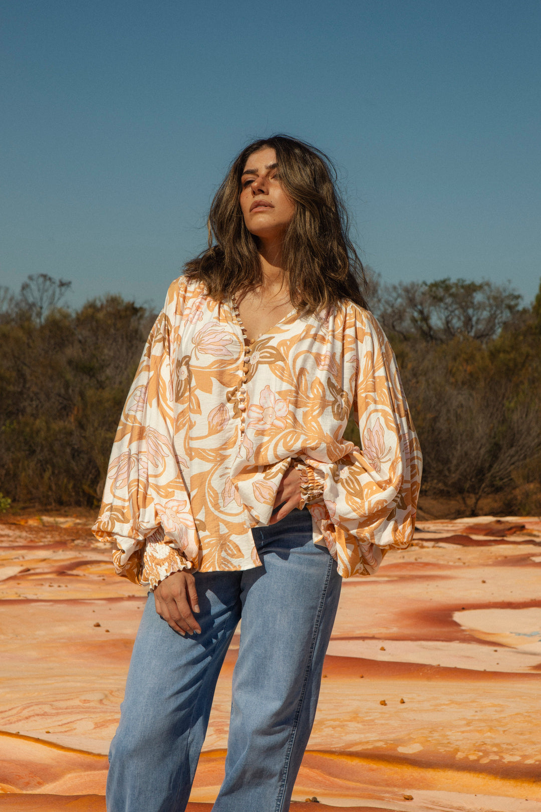 Aurora Blouse - Wildflower Honey
