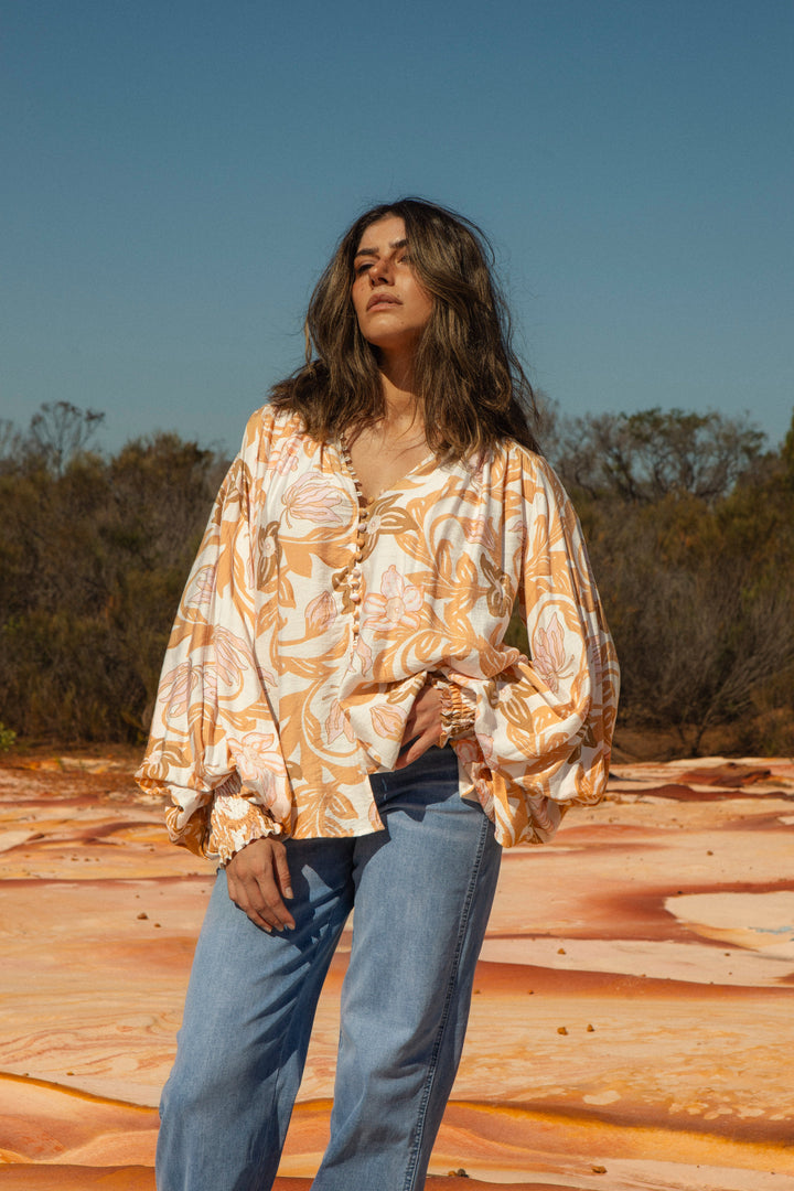 Aurora Blouse - Wildflower Honey
