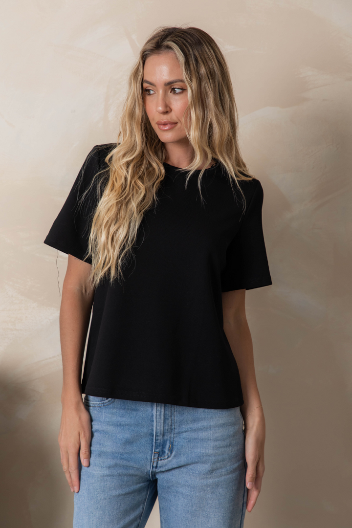 Lakey Relaxed-Fit Top - Black