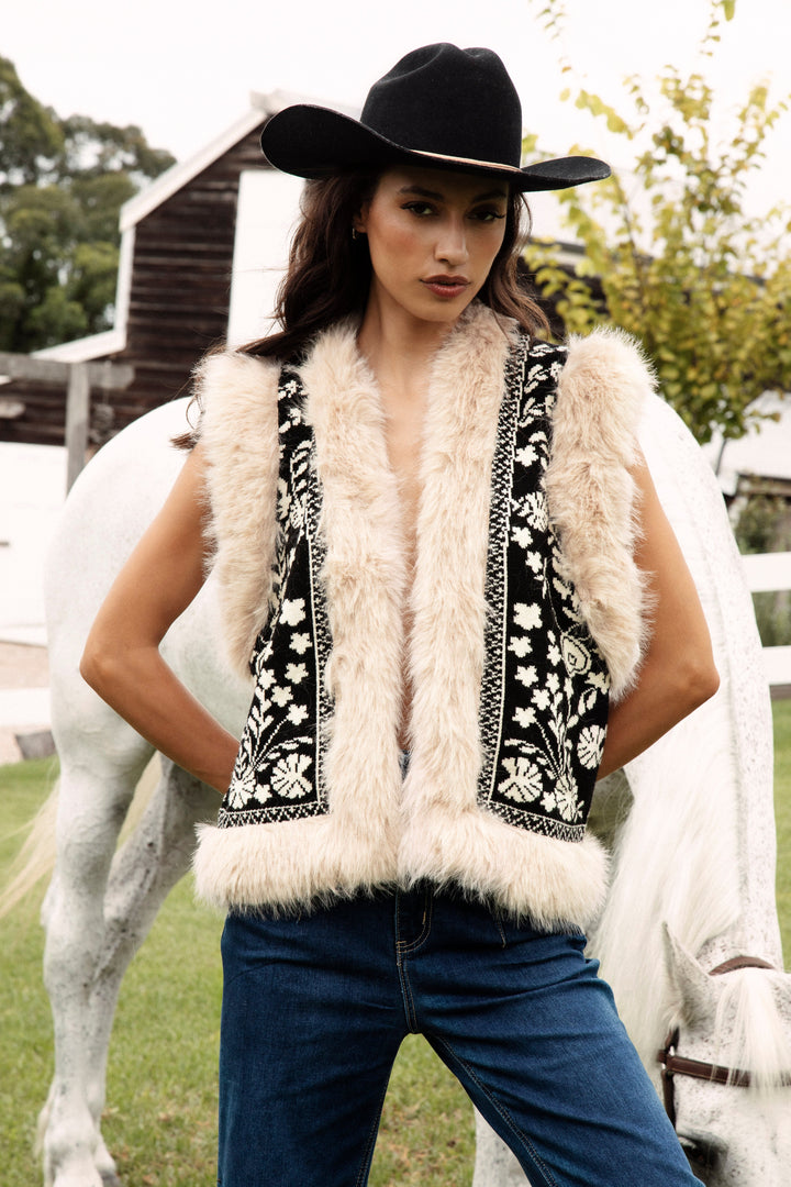Cowgirl Vest - Black