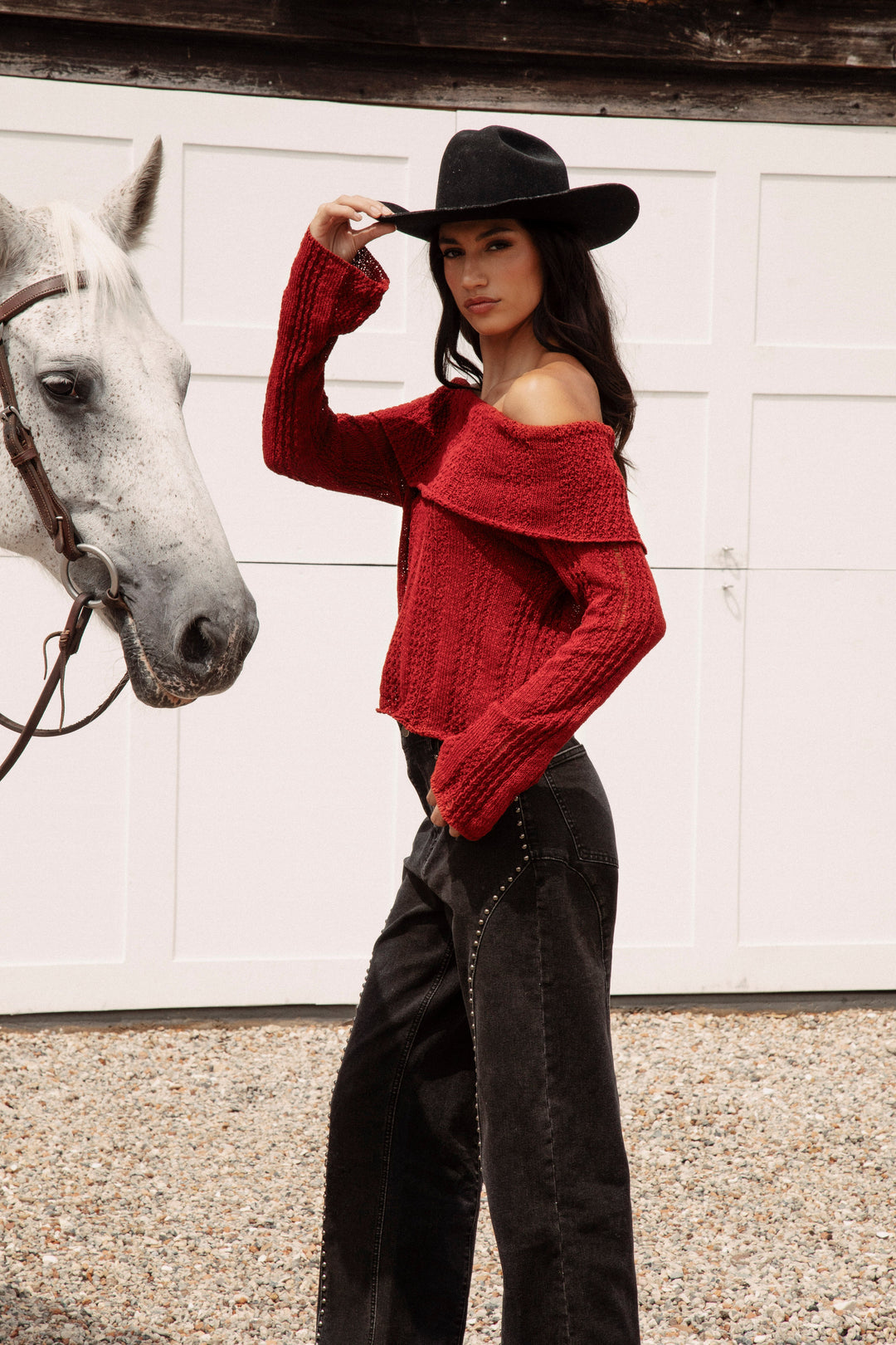 Destiny Knit Top - Red