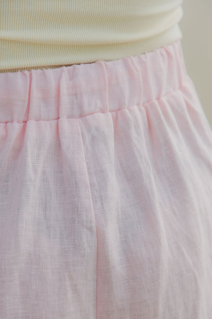 Charlie Linen Shorts - Pink