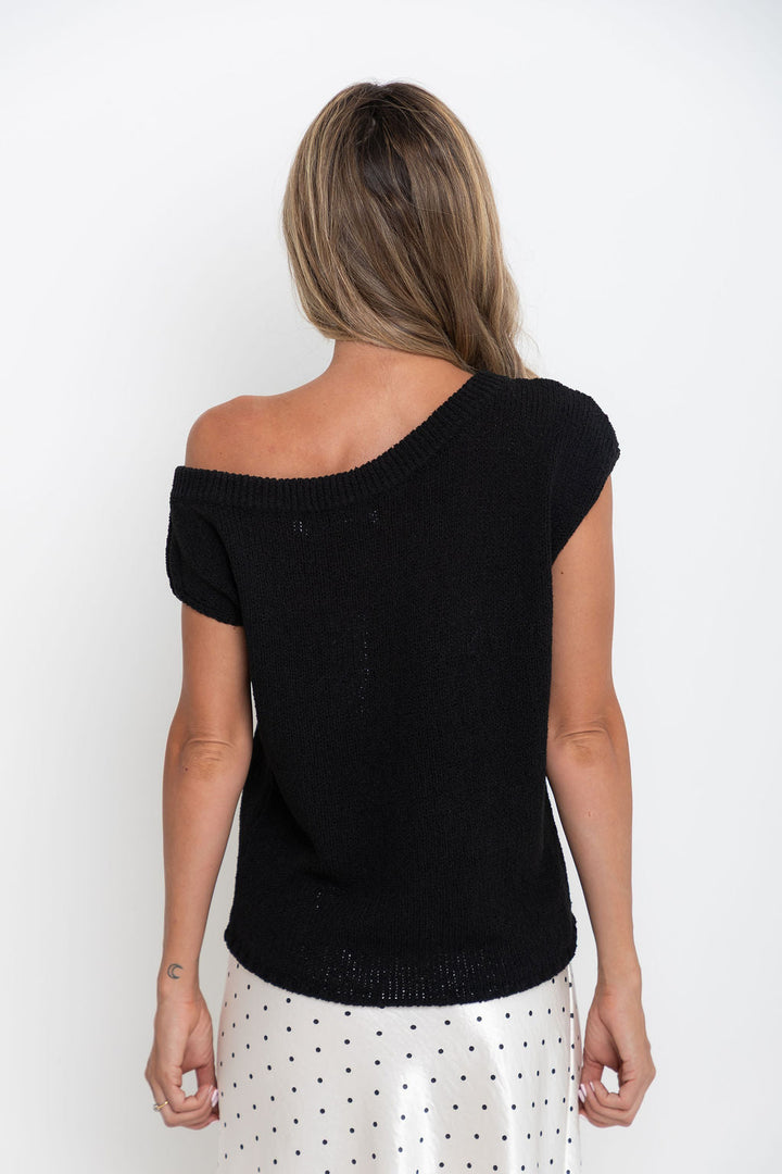 Avalon Off-The-Shoulder Top - Black