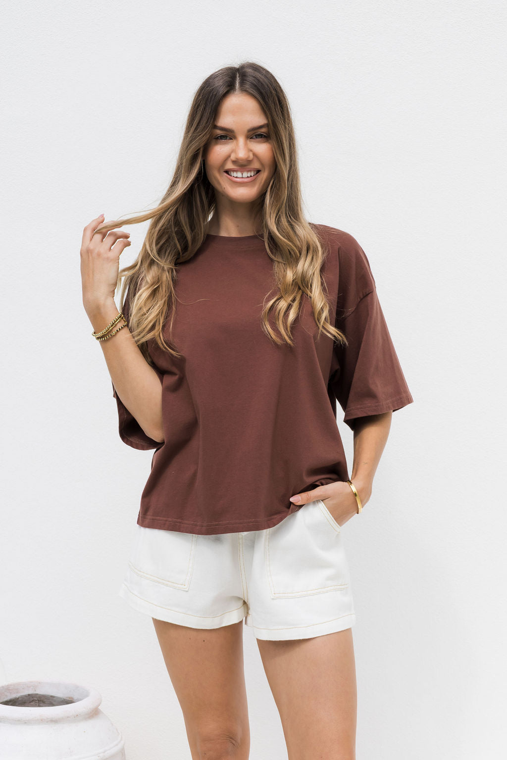 Koah Boxy-Fit Tee - Chocolate