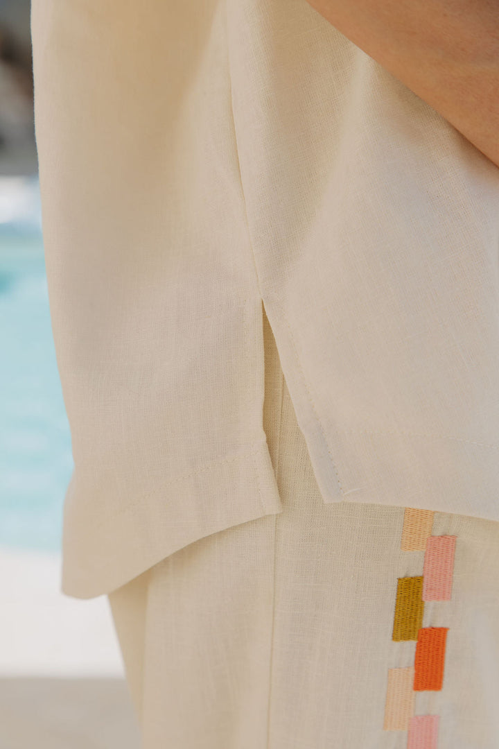 Pia Linen Shirt - Sand