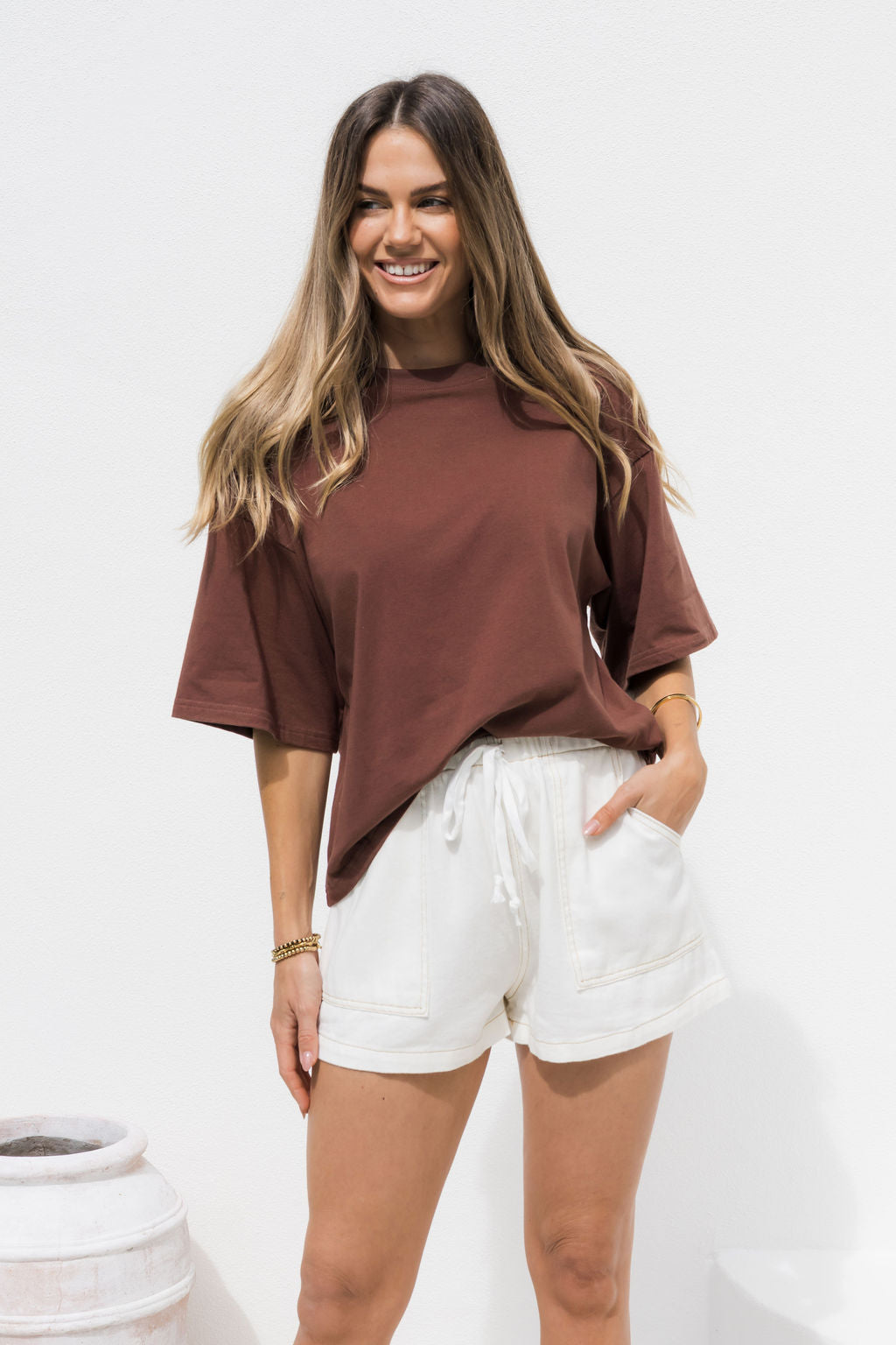 Koah Boxy-Fit Tee - Chocolate