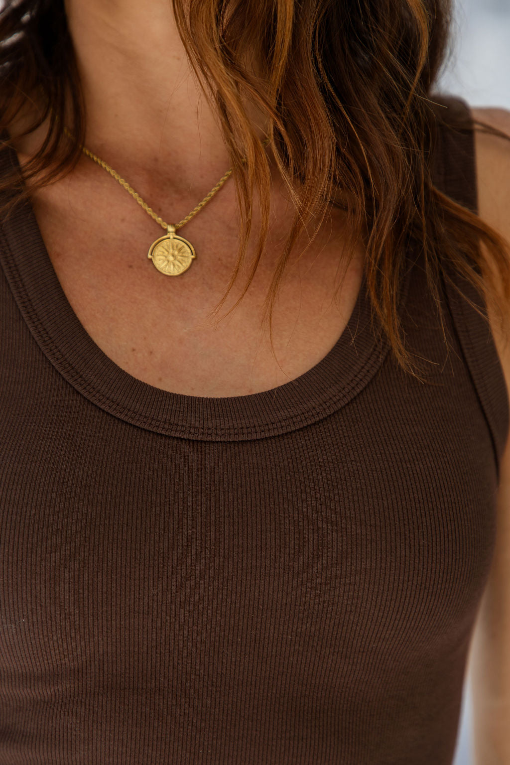 Leni Scoop Tank - Espresso