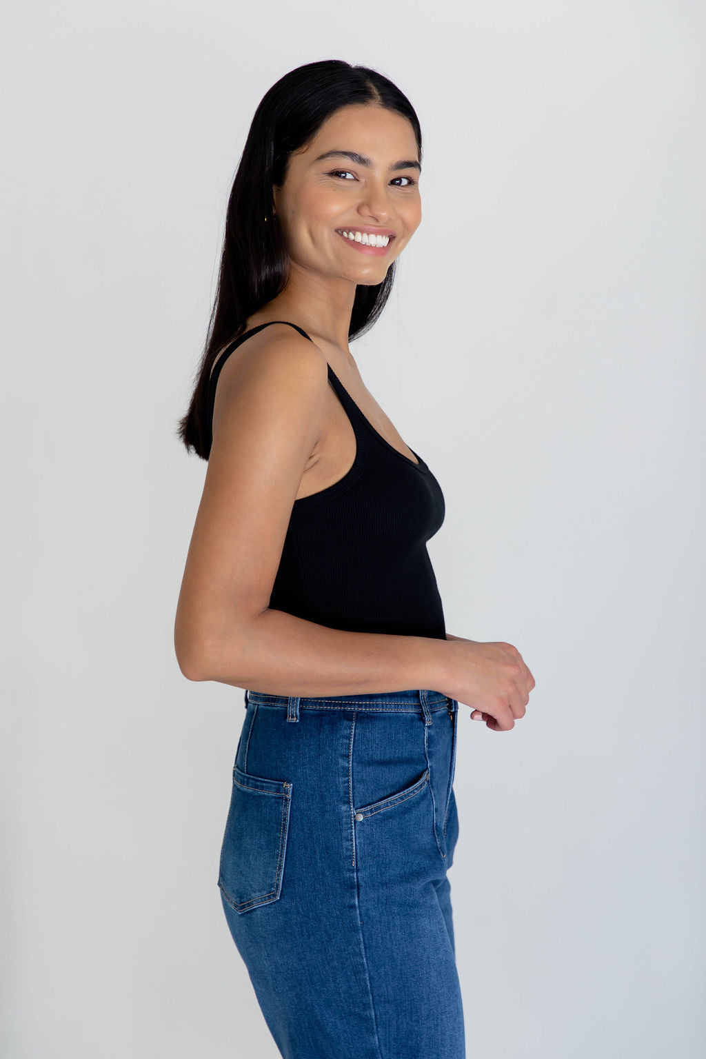 Harley Ribbed Tank Top - Black