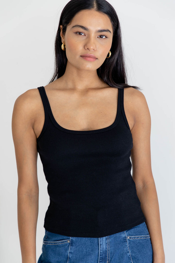 Harley Ribbed Tank Top - Black