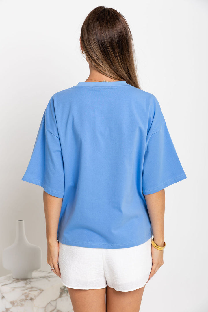 Koah Boxy-Fit Tee - Blue