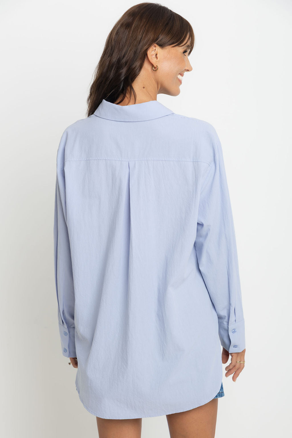 Aston Cotton Shirt - Chalk Blue