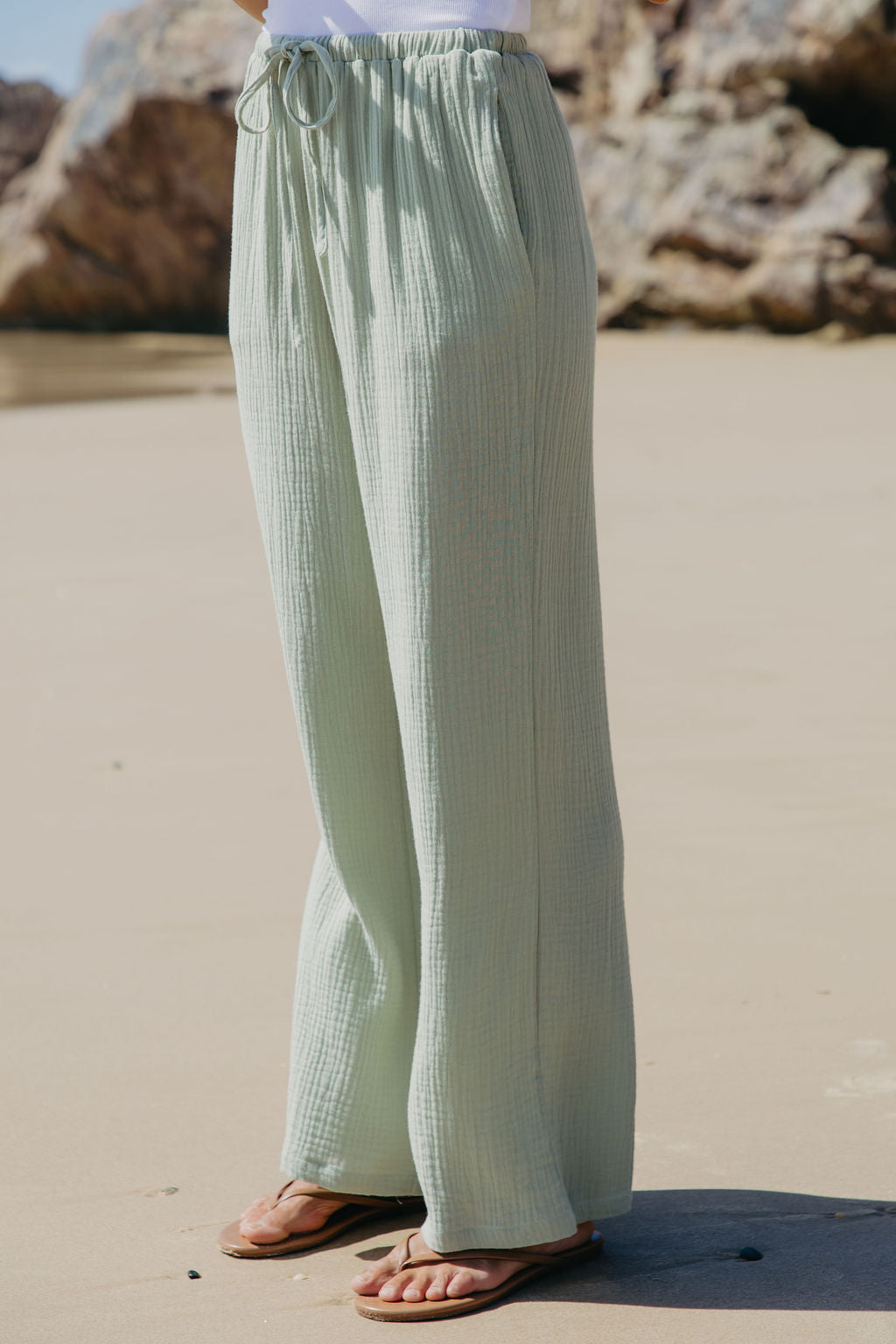 Zulu Cotton Pants - Sage Green