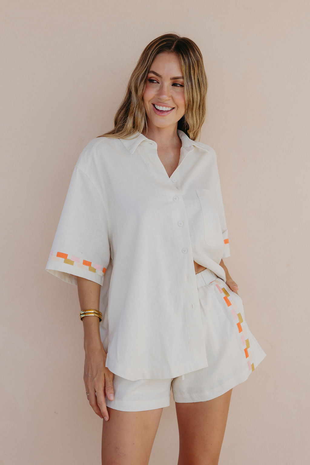Pia Linen Shirt - Sand