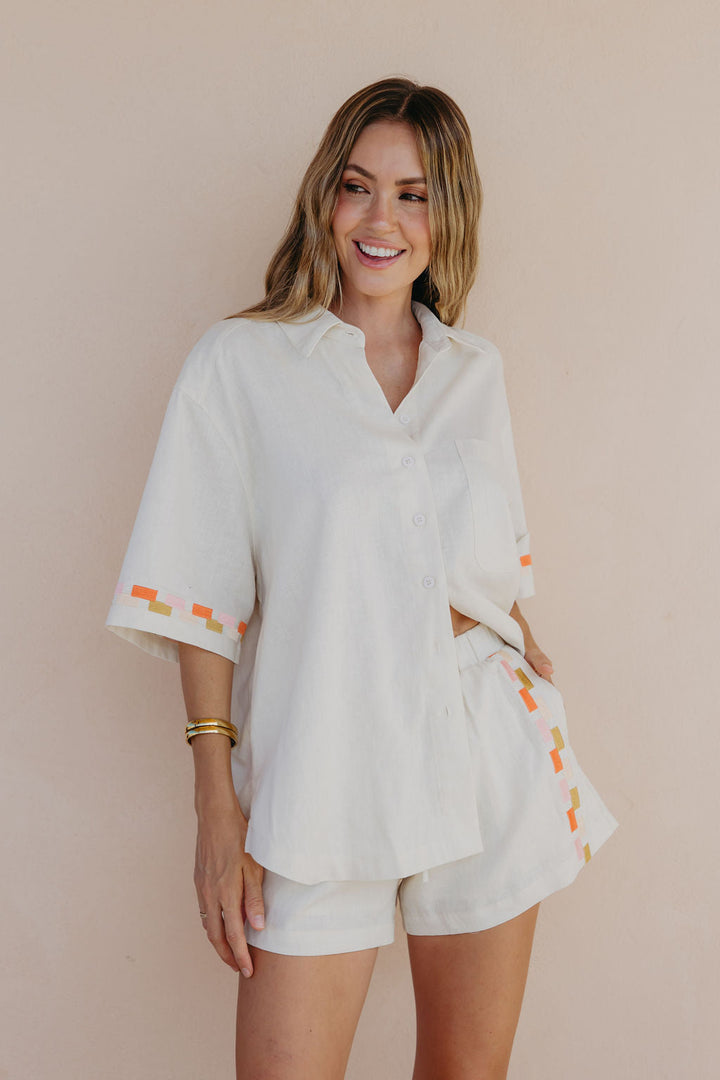 Pia Linen Shirt - Sand