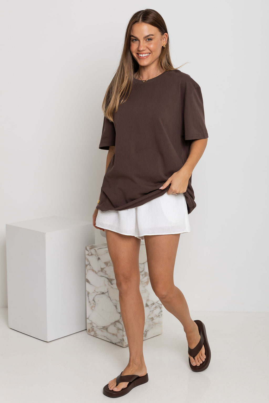 Sonny Relaxed-Fit Tee - Choc Brown