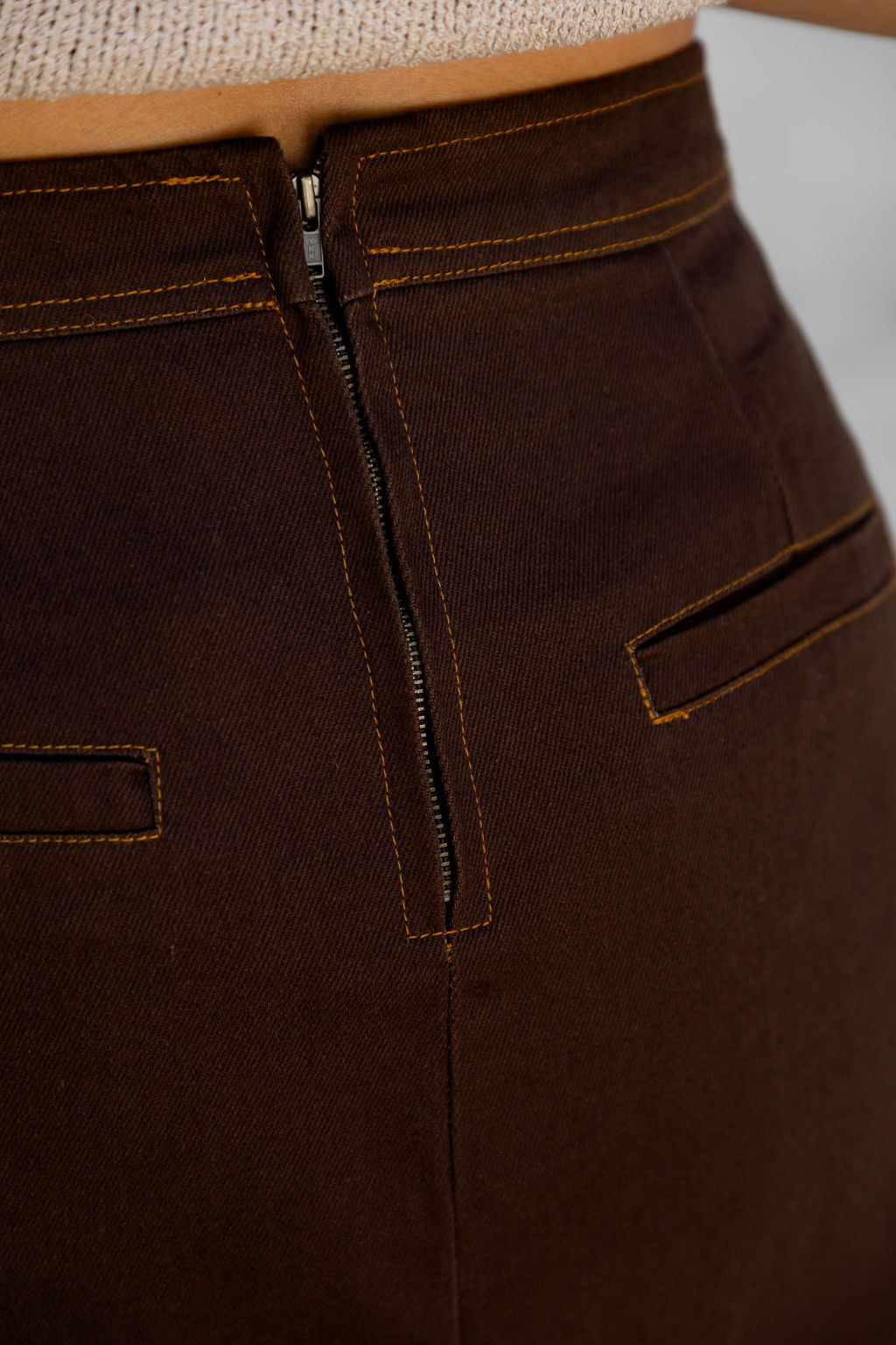 Sienna Denim Mini Skirt - Espresso