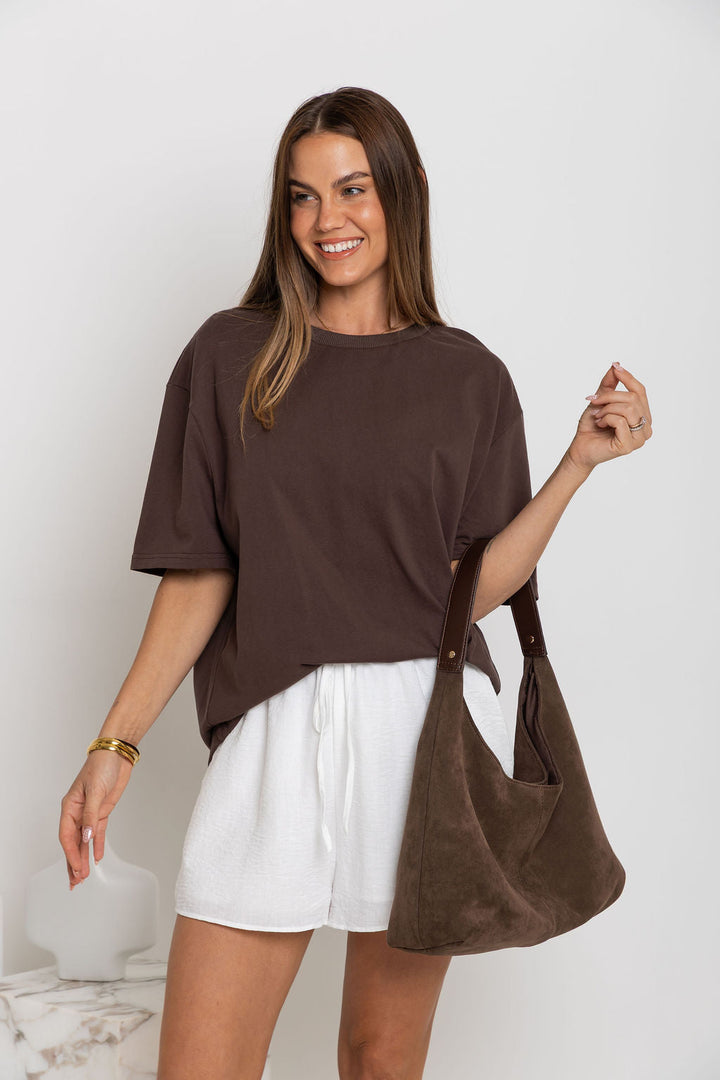 Sonny Relaxed-Fit Tee - Choc Brown
