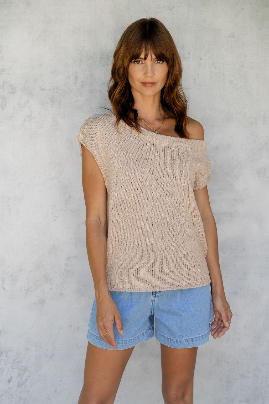 Avalon Off-The-Shoulder Top - Latte
