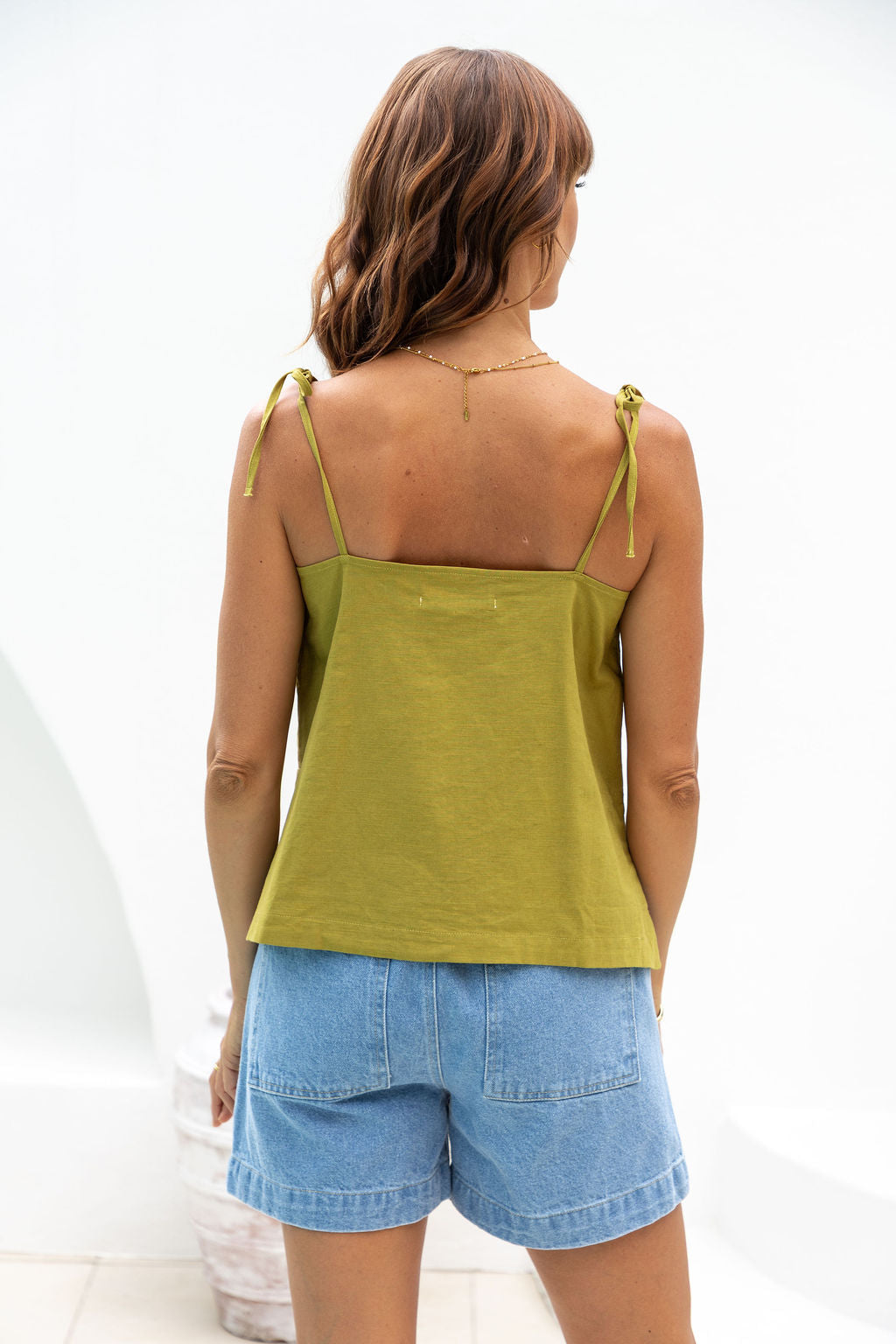 Luka Cami Top - Matcha Green