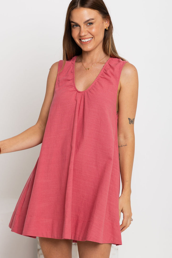 Noa Swing Dress - Raspberry