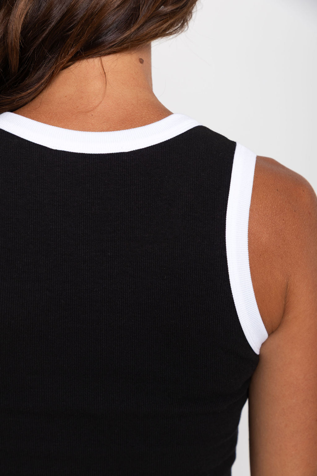 Hudson Contrast Tank - Black and White