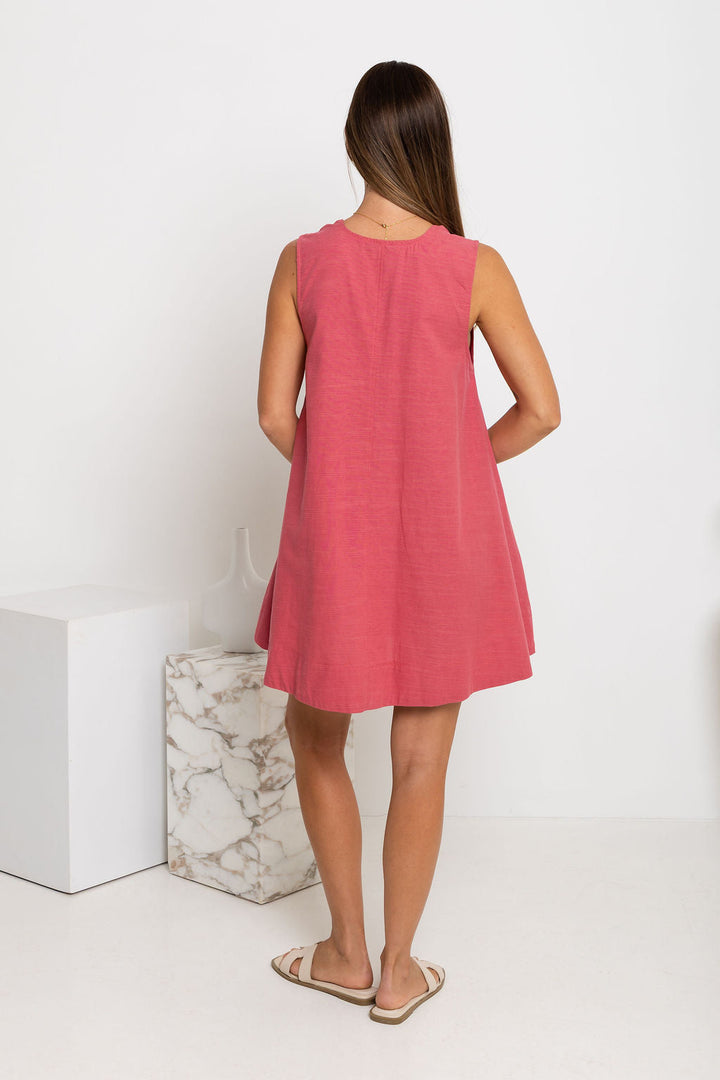 Noa Swing Dress - Raspberry