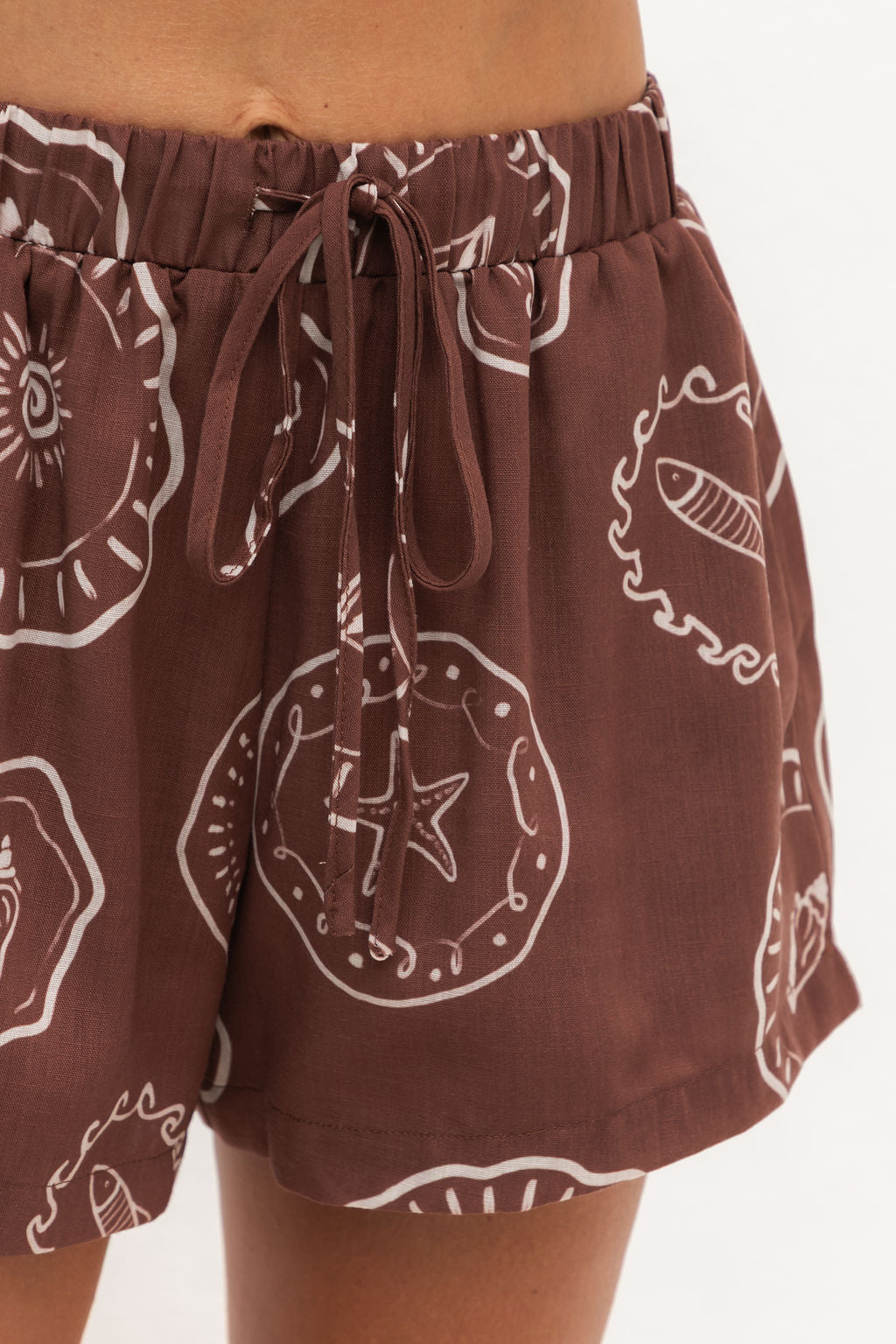 Naia Shorts - Hayman Print - Choc