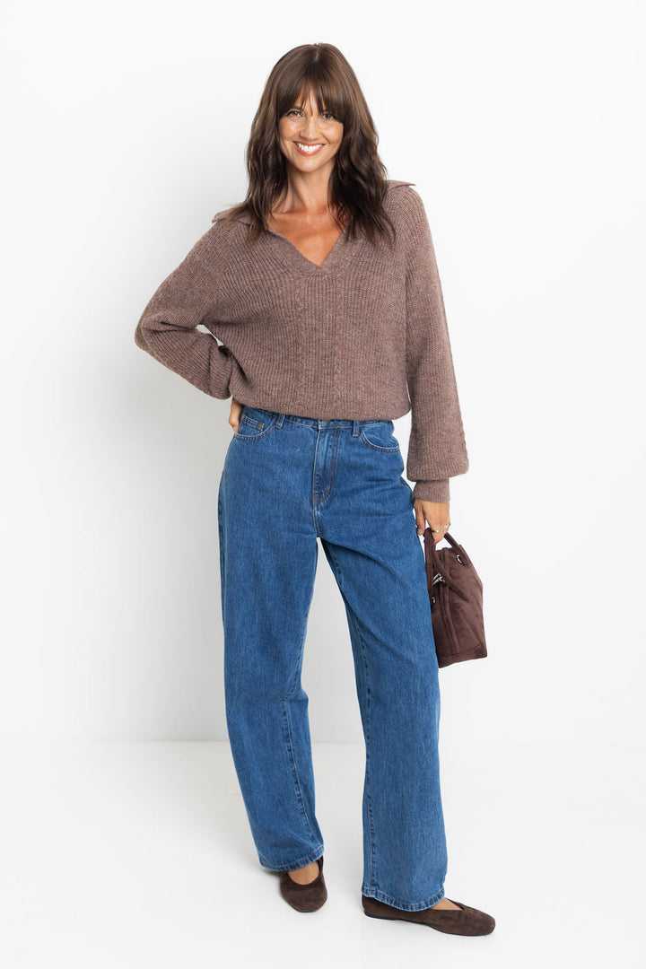 Maeve Knit  - Mocha Brown