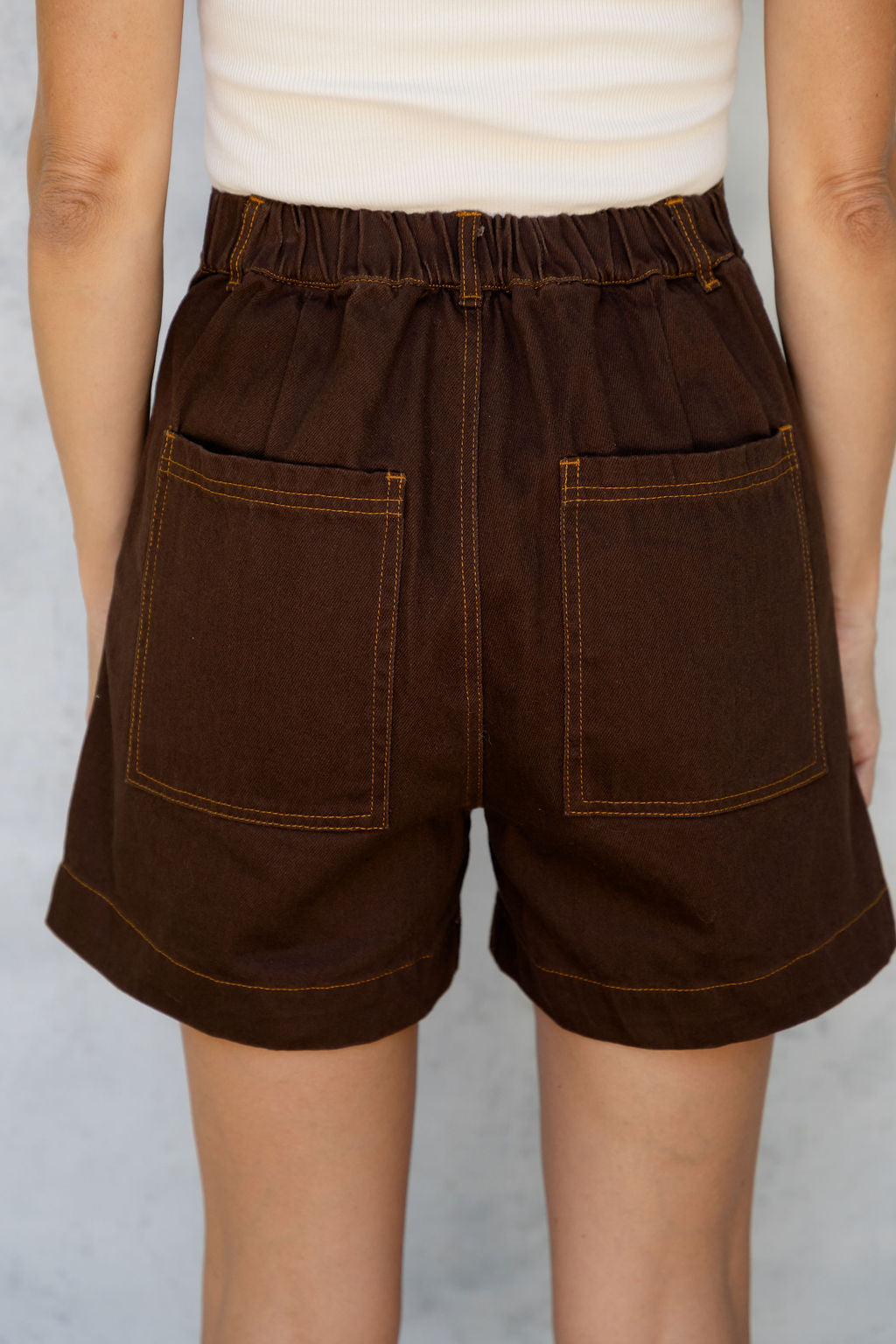 Byron Denim Shorts - Espresso