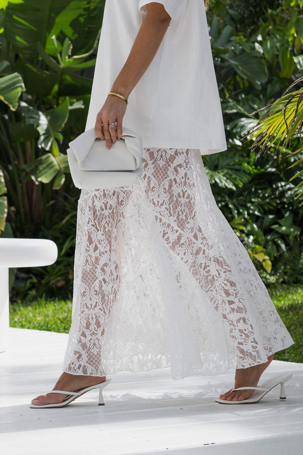 Zahra Lace Skirt - White