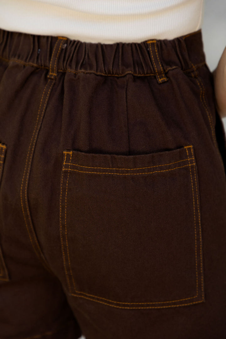 Byron Denim Shorts - Espresso