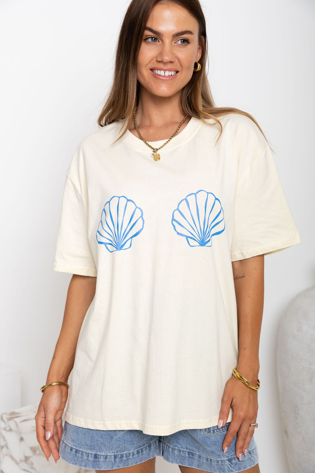 Mermaid Margarita Tee - Cream