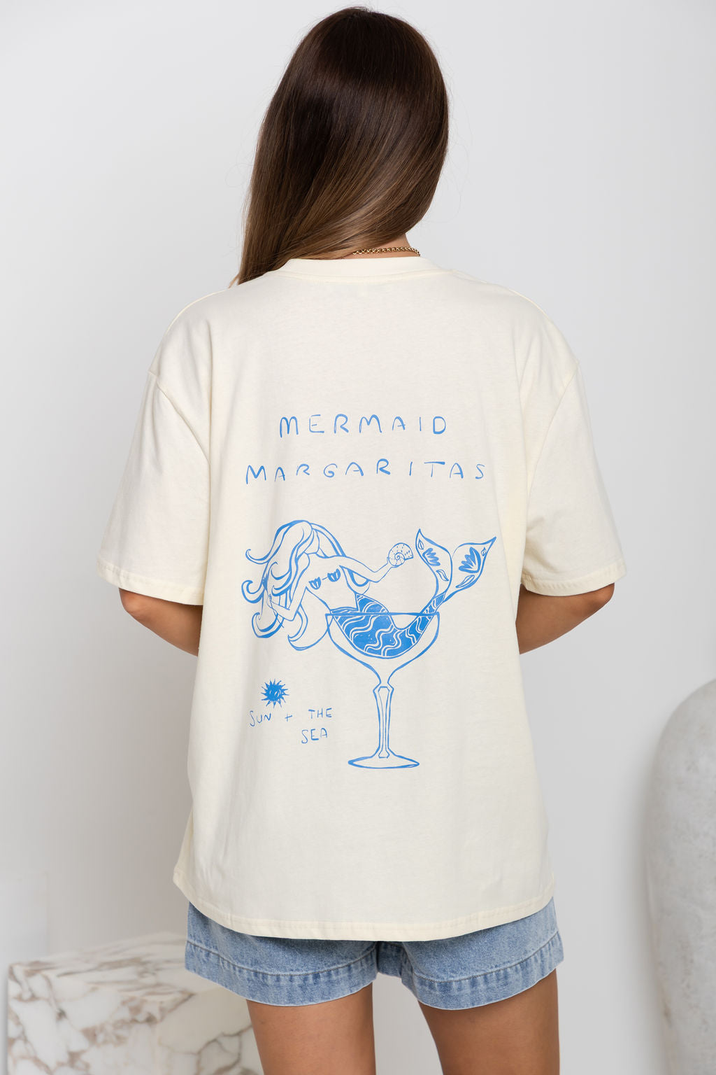 Mermaid Margarita Tee - Cream