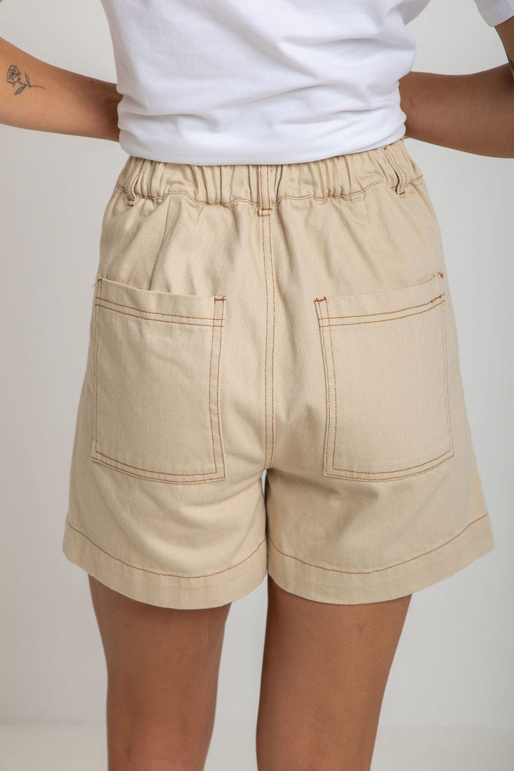 Byron Denim Shorts - Chai