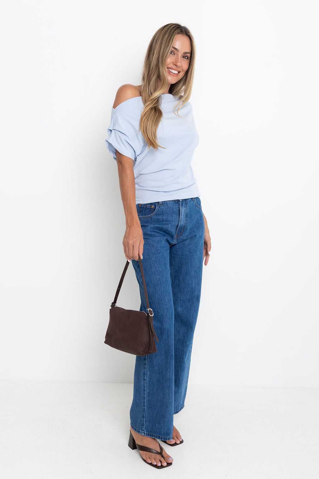 Jaimie Off-The Shoulder Top - Light Blue