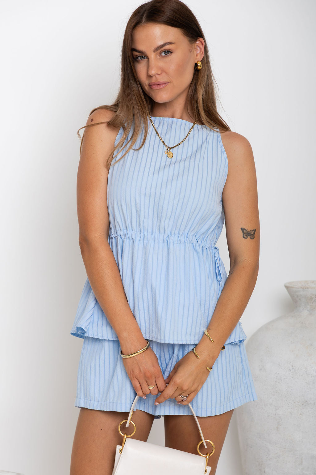 Sara Stripe Top - Blue