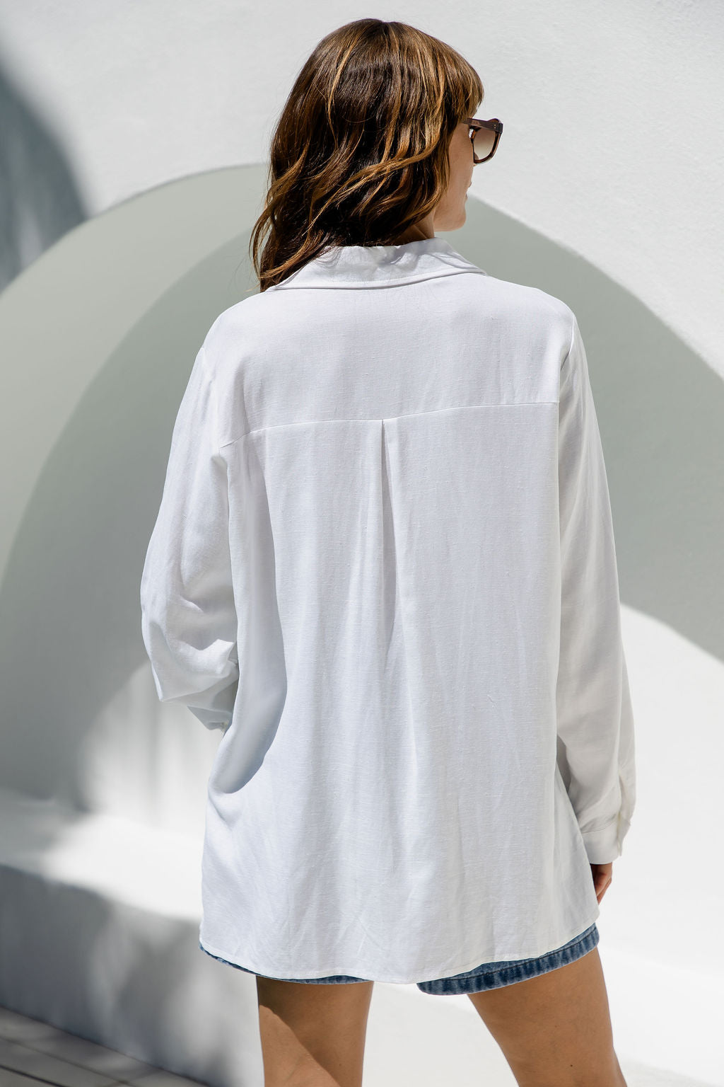 Kent Long Sleeve Shirt - Ivory White