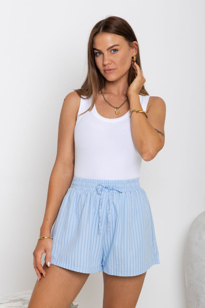 Lennon Stripe Shorts - Blue