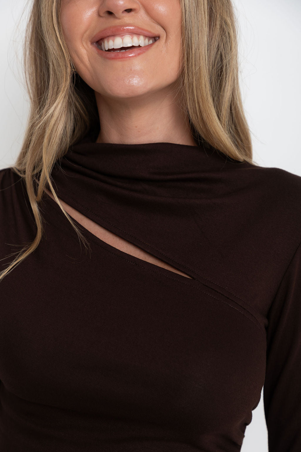 Carolyn Long Sleeve Top - Chocolate