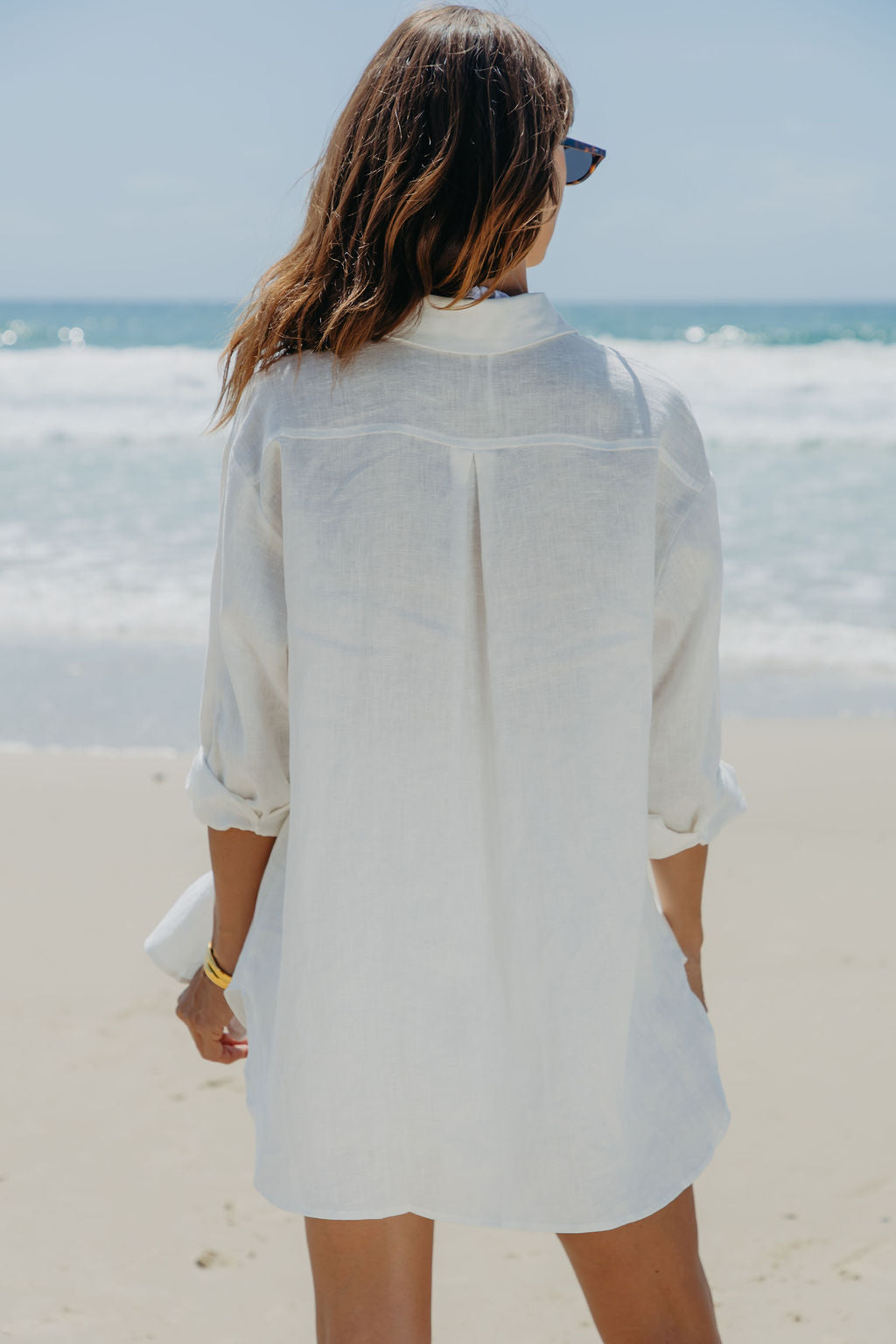 Ada Relaxed-Fit Linen Shirt - White