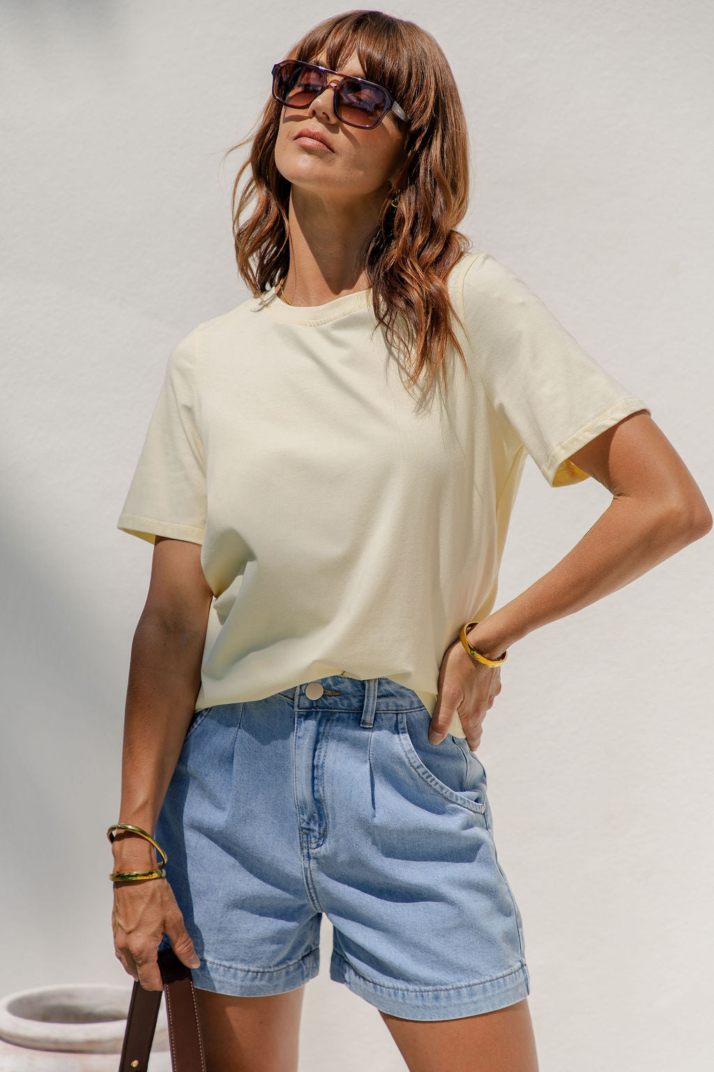 Baylee Basic Tee - Yellow