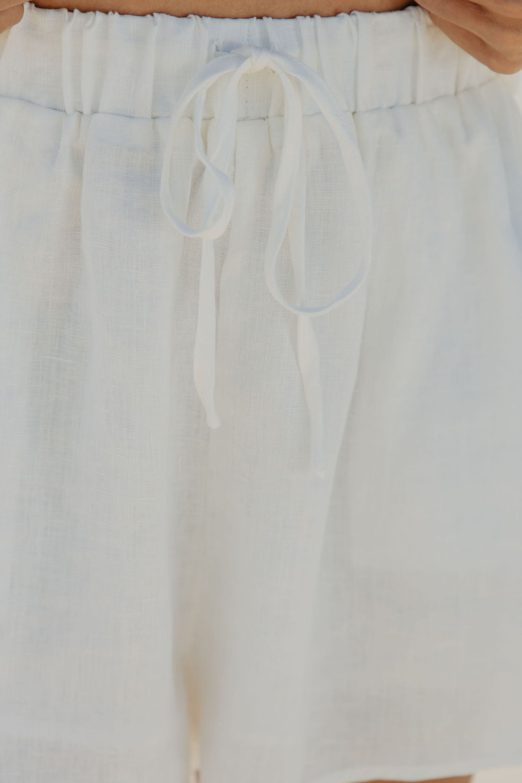 Charlie Linen Shorts - White