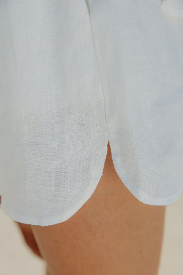 Charlie Linen Shorts - White
