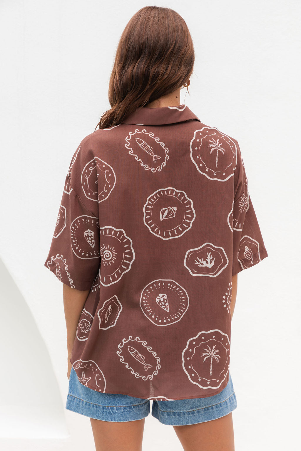 Cora Shirt - Hayman Print - Choc