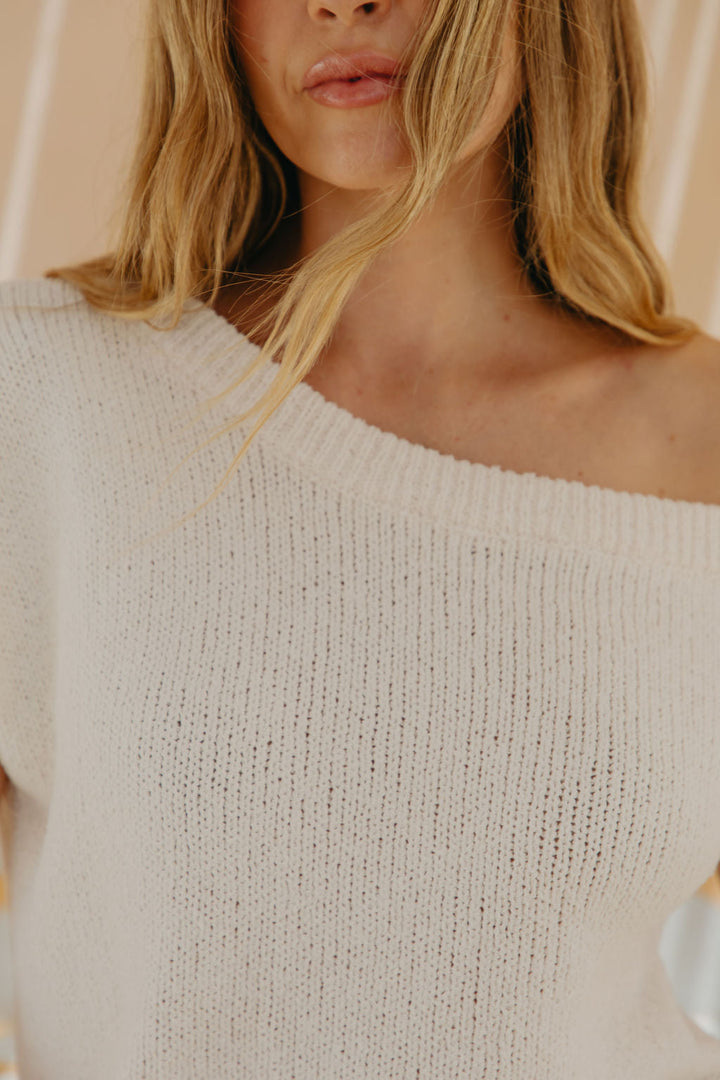 Avalon Off-The-Shoulder Top - Ivory Cream
