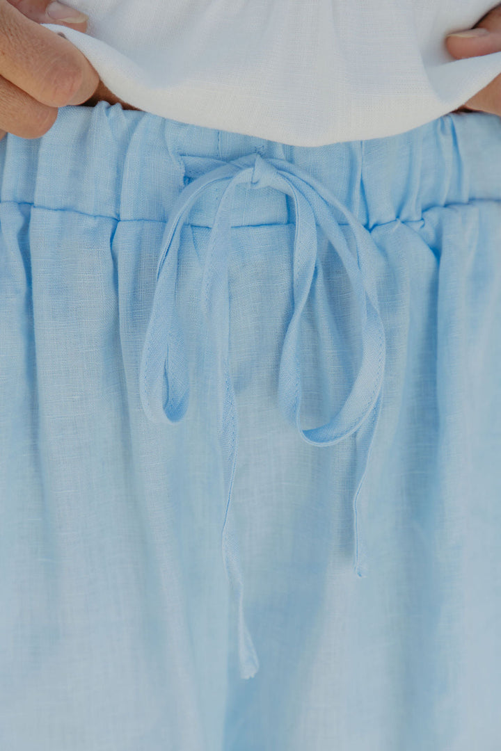 Charlie Linen Shorts - Blue