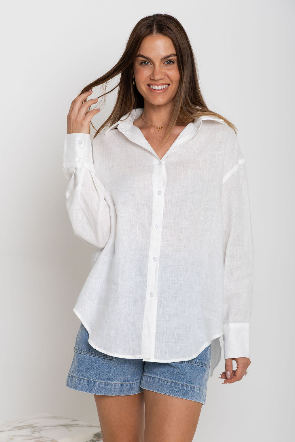 Archie Relaxed-Fit Linen Shirt - Ivory White